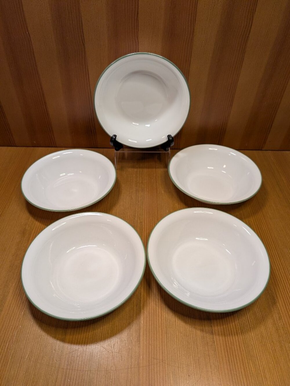 Lot of 5 Corelle SHADOW IRIS Cereal/Salad/Soup 7.25" Bowl Set - VGUC